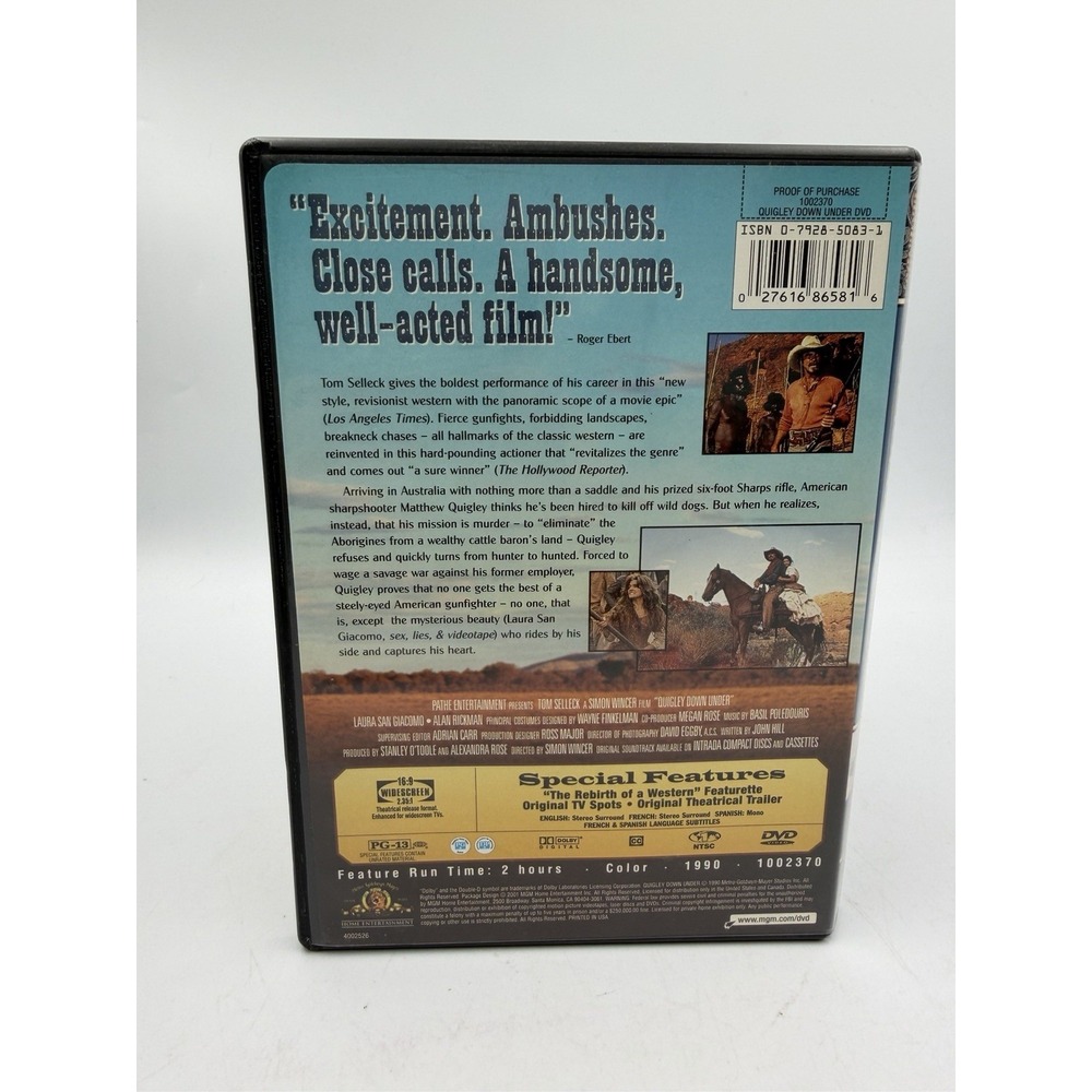 Quigley Down Under (DVD) Tom Selleck VERY GOOD - Picture 3 of 5